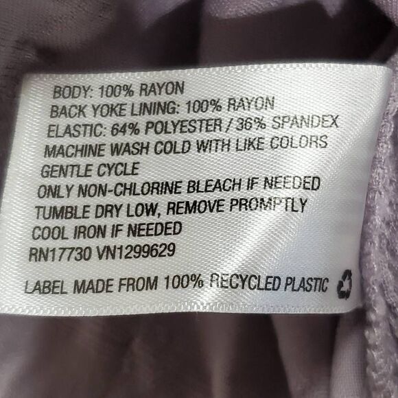 Knox Rose Brand Women's Lavender Sleeveless Tunic With Buttons Size-XL - Picture 6 of 7